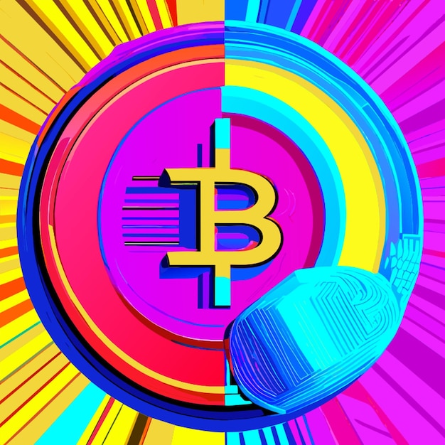 Vettore illustrazione vettoriale bitcoin