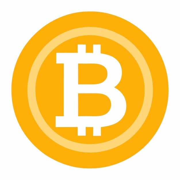 Bitcoin vector kunst op witte achtergrond