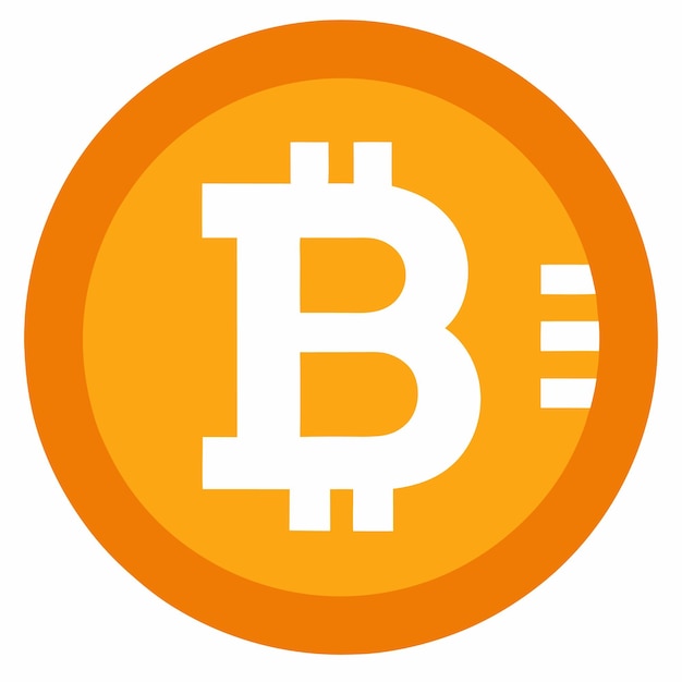Bitcoin vector kunst op witte achtergrond