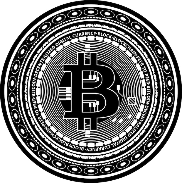 bitcoin vector ontwerp handgemaakte silhouet