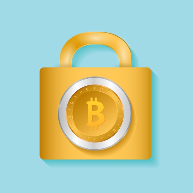 Bitcoin veiligheidsontwerpconcept