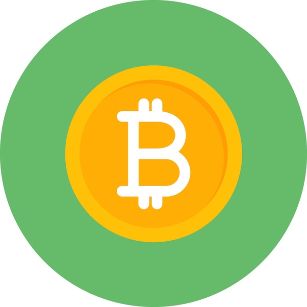 Bitcoin vlakke afbeelding