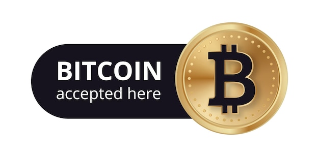 Bitcoin wallet pay accept vector illustration