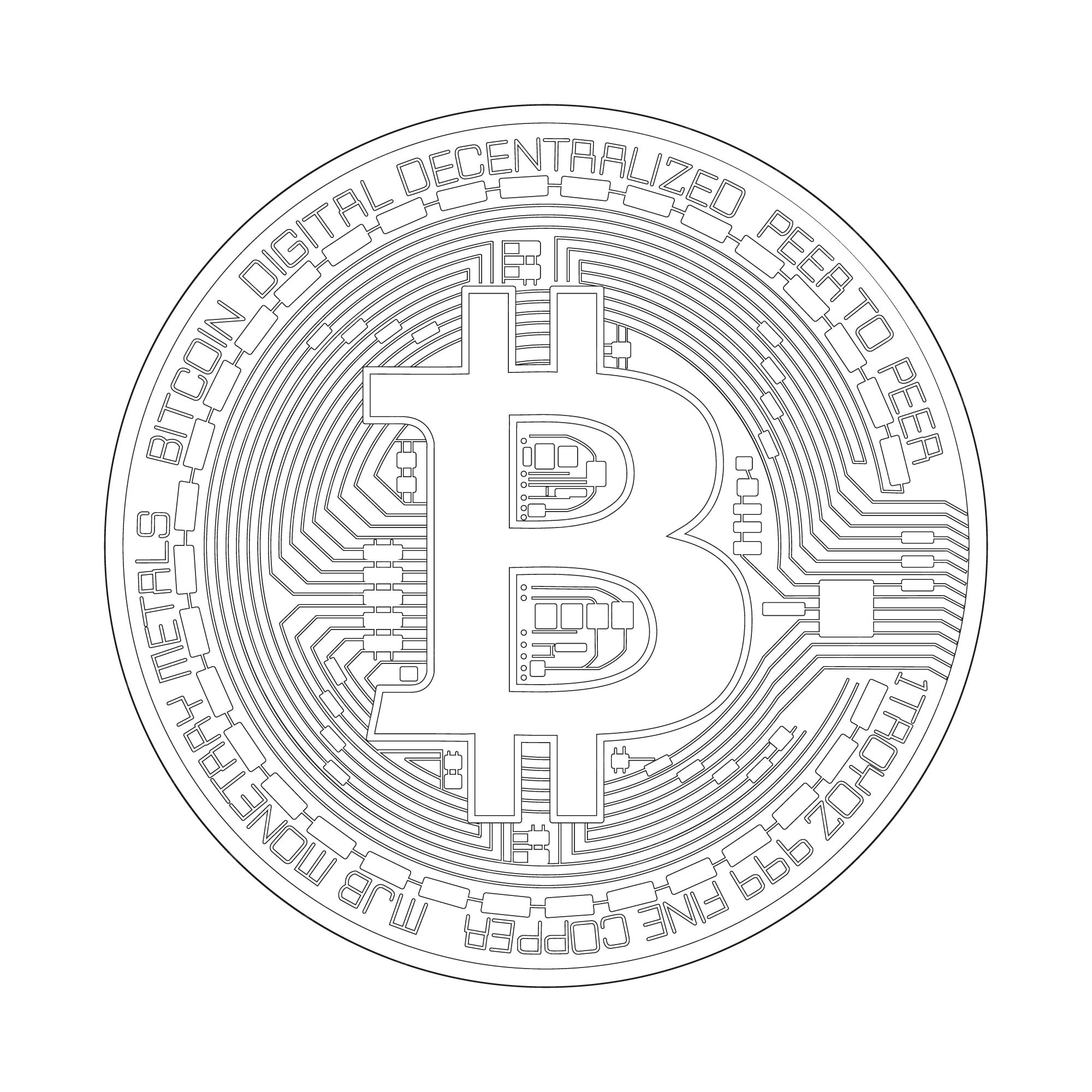 Биткоин трафарет