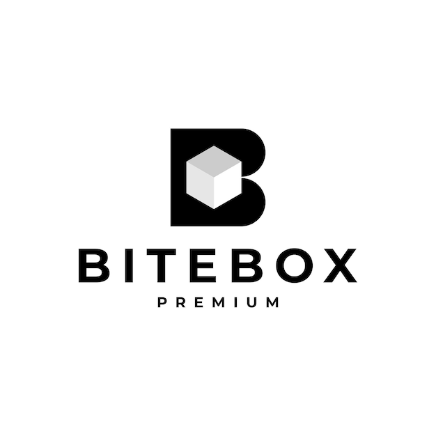 ベクトル bitebox technology hexagon letter b ロゴ ネガティブ スペース ベクター アイコン イラストレーション