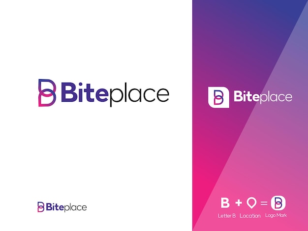 Vettore modello di progettazione del logo biteplace