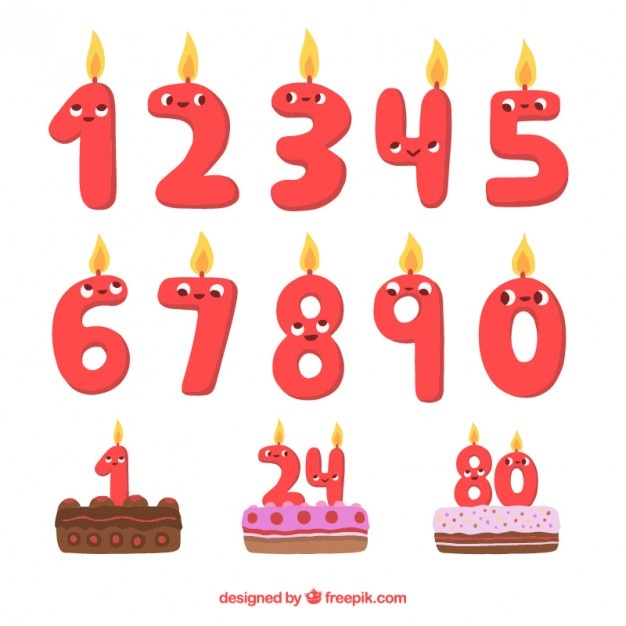 Vector bithday candles