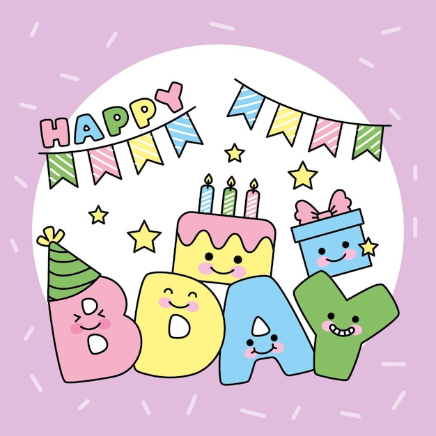 Vector bithday card