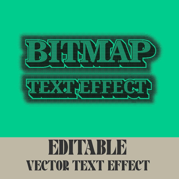 Vettore effetto di testo bitmap