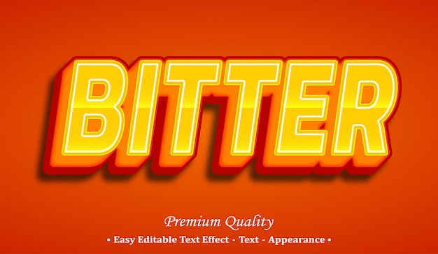 Bitter lettertype-effect