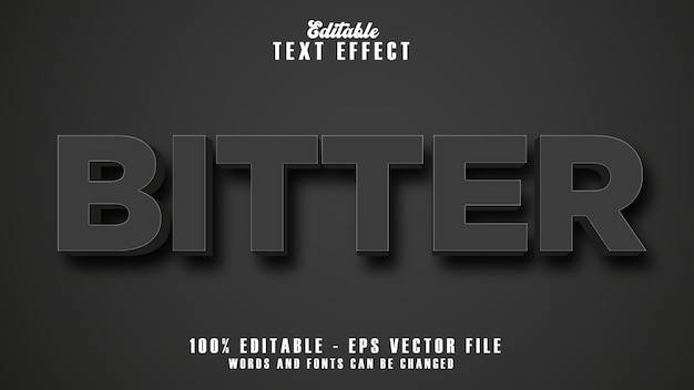 Vector bitter teksteffect gratis vector