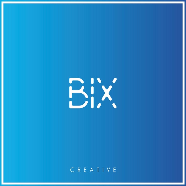 Vector bix creative vector latter logo design minimal latter logo premium vector illustration monogram