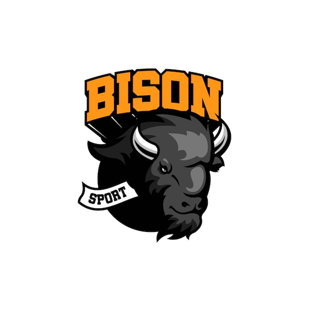 Bizon logo sjabloon ontwerp sport