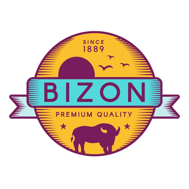 bizon vector logo template