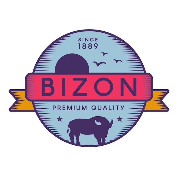 Bizon vector logo template