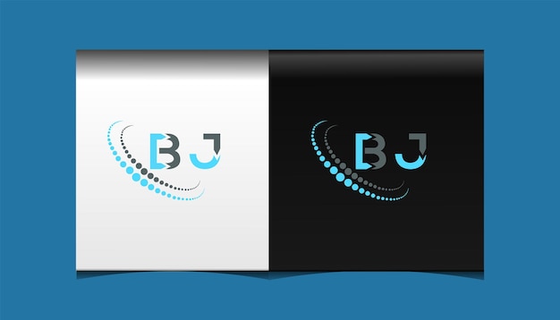 BJ 初期のモダンなロゴ デザイン ベクトル アイコン テンプレート