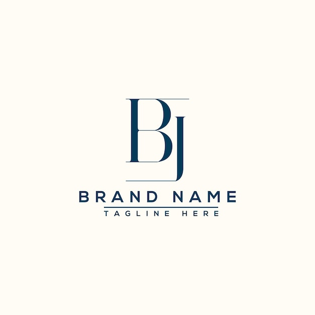 BJ ロゴ デザイン テンプレート ベクトル グラフィック ブランド要素