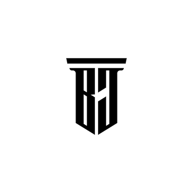 BJ monogram logo design letter text name symbol monochrome logotype alphabet character simple logo