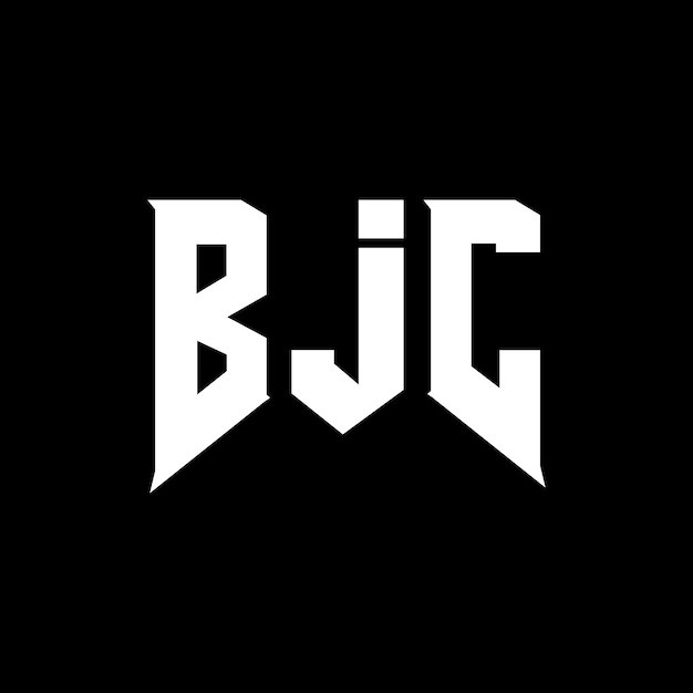 BJCのロゴデザイン 黒と白の色の組み合わせ BJCロゴ ベクトル BJCデザイン BJCアイコン BJCアルファベット BJCタイポグラフィー ロゴデザイン