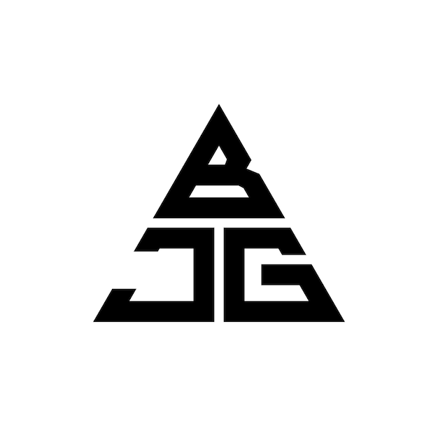 벡터 삼각형 모양의 bjg 삼각형 로고 디자인 모노그램 bjg 세각형 터 로고 템플릿과 빨간색 bjj 삼각형로고 간단하고 우아하고 고급스러운 로고