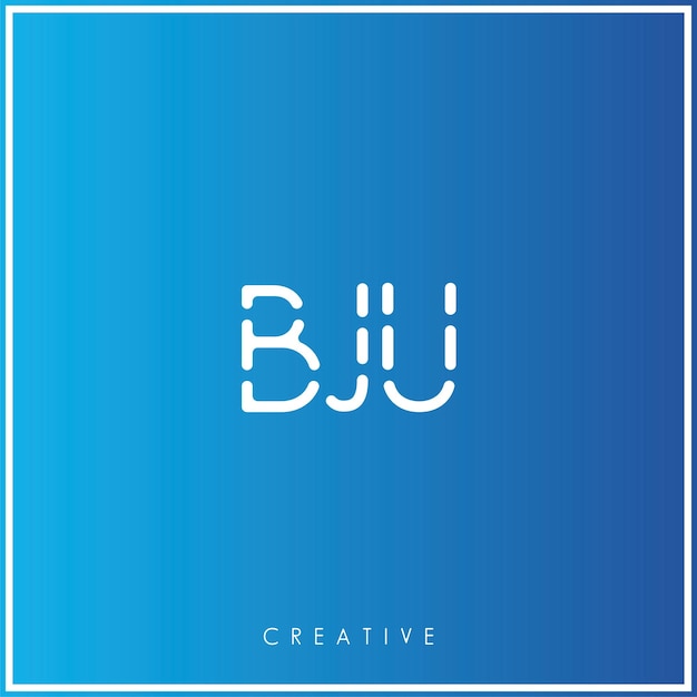 Vector bju creative vector latter logo design minimal latter logo premium vector illustratie monogram