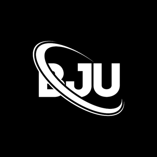 Vector bju logo bju brief bju letter logo ontwerp initialen bju logotype gekoppeld aan cirkel en hoofdletters monogram logotype bju typografie voor technologiebedrijf en vastgoedmerk