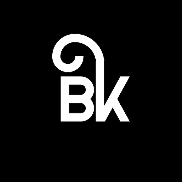 BK letter logo design on black background BK creative initials letter logo concept bk letter design BK white letter design on black background B K b k logo