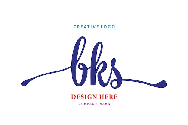 BKS lettering logo is simple easy to understand and authoritative