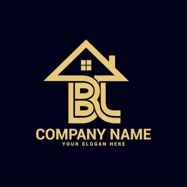 BL, LB onroerend goed brief logo Vector sjabloon