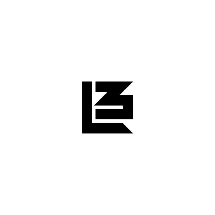 Vector bl monogram logo design letter text name symbol monochrome logotype alphabet character simple logo