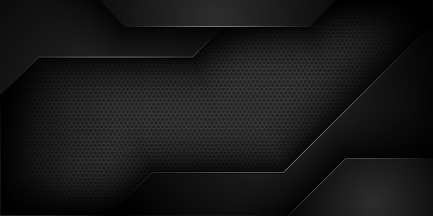 Vector black abstract background with overlapping characteristics