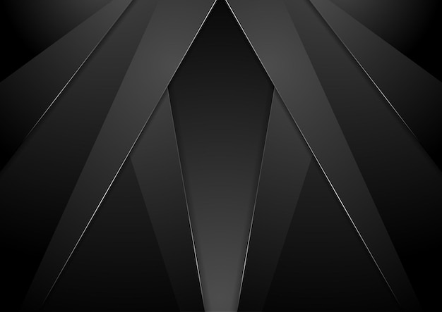 Vector black abstract concept material tech background vector corporate geometric design