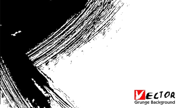 Черный абстрактный дизайн Чернильная краска на брошюре Монохромный элемент изолирован на белом гранж-баннере