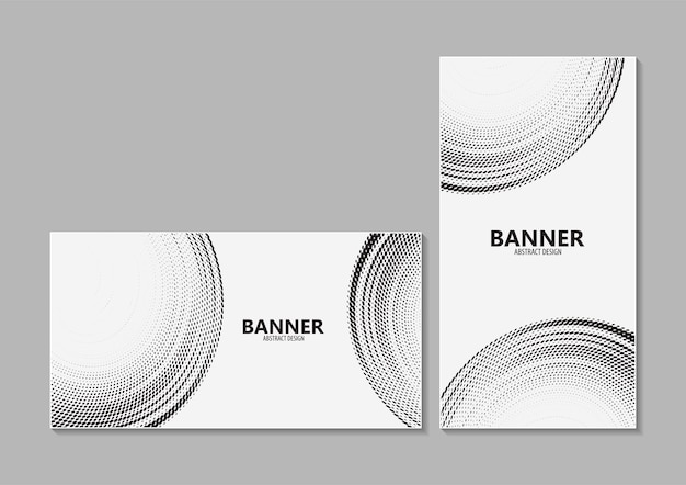 black abstract dots Banner design