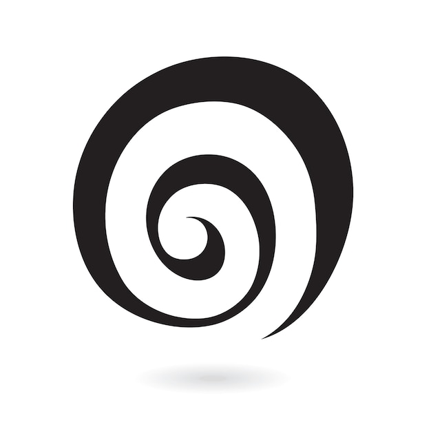 Premium Vector | Black abstract spiral galaxy icon