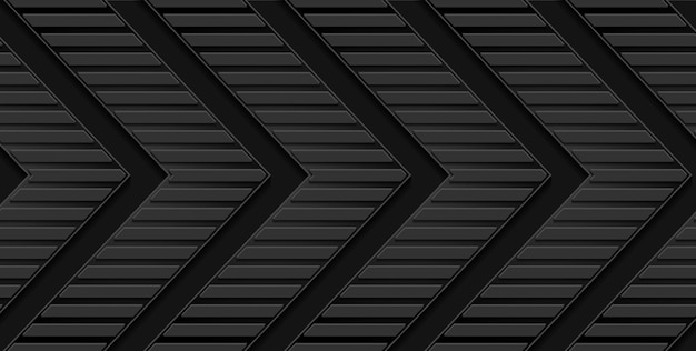 black abstract tech geometric background with arrows