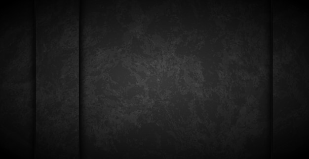 Black abstract textured grunge background wall Vector