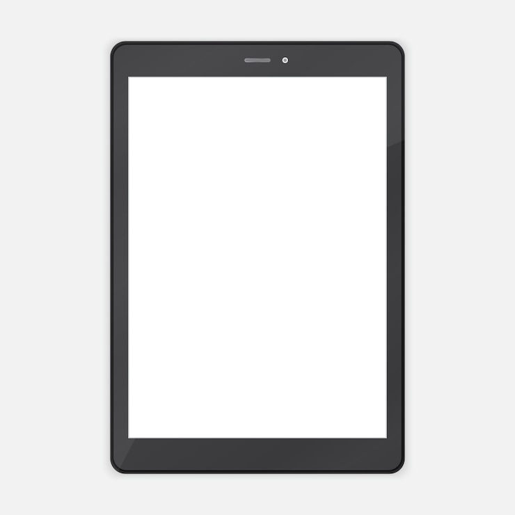 Vector black abstract trendy tablet pc
