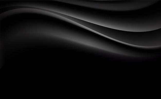 Black abstract wavy background