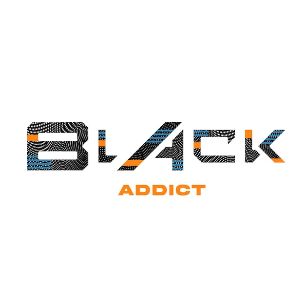 Black addict typographic slogan for t shirt printing tee graphic design