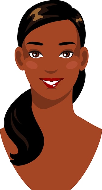 Black African American Mulatto Hispanic Beautiful Woman Head Face Portrait Hairstyle