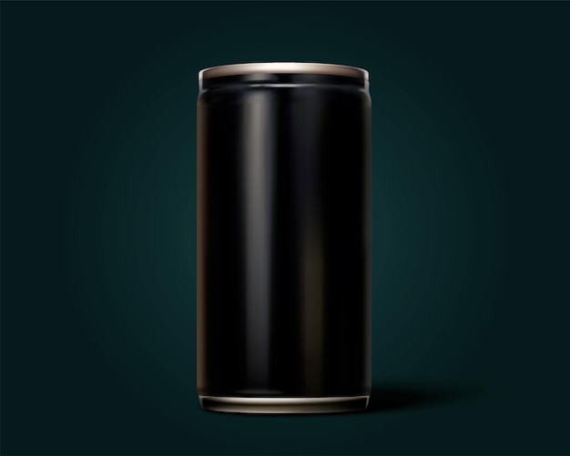 Black aluminium can