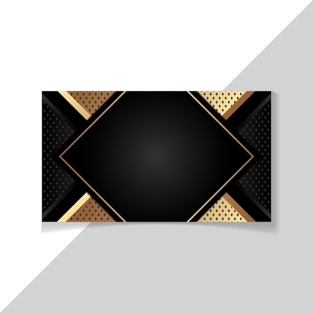 Черный и золотой цвет роскошный абстрактный дизайн фона с квадратной формой