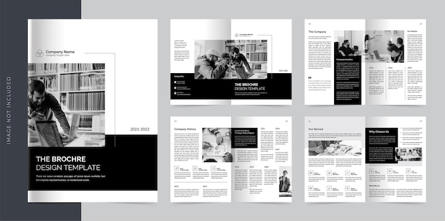 Черно-белый креативный шаблон брошюры