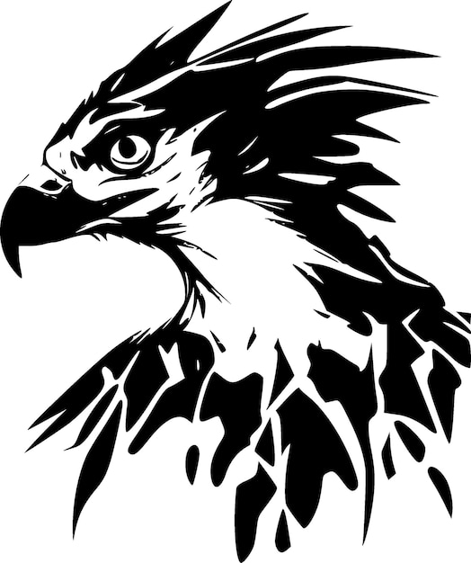 Black and White Isolated Icon Vector illustratie van Osprey