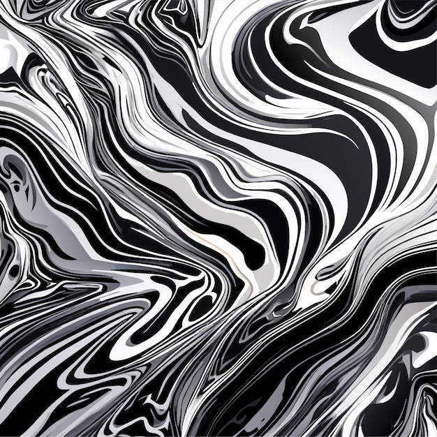 Вектор Черно-белая мраморная текстура с серебряными штрихами