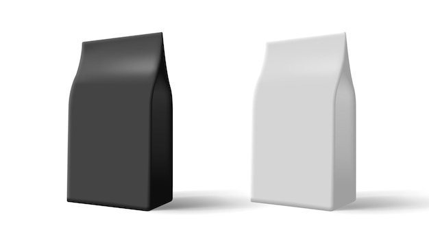 Черно-белая упаковка для вашего дизайна пустой макет для использования в дизайне продукта