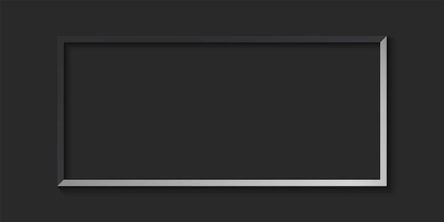黒と白の現実的なフォトフレーム黒の背景の写真の空白の暗い境界線ウッドブラック