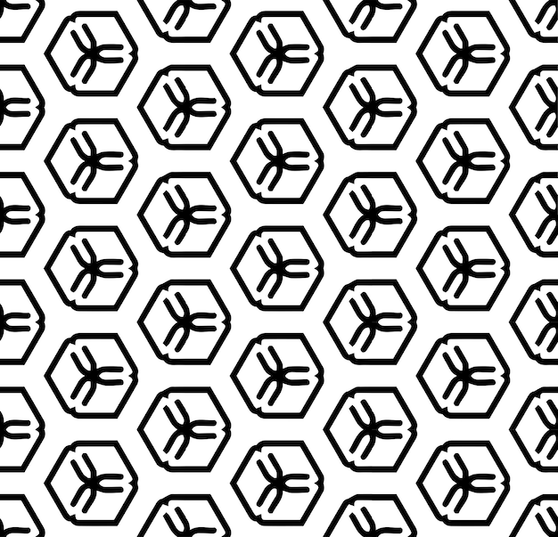 ベクトル 黒と白のシームレスな抽象パターン背景と背景グレースケール装飾デザイン モザイク装飾ベクトル グラフィック イラスト eps10