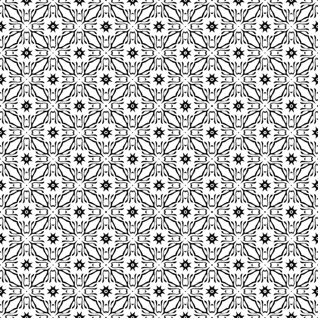 Черно-белая бесшовная текстура узора орнаментальный графический дизайн в оттенках серого